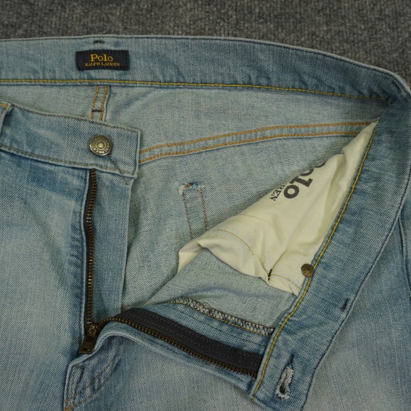 Polo Ralph Lauren Varick Slim Straight Jeans Mens 35x30 (Fits 38x31) Light Blue - Picture 5 of 16